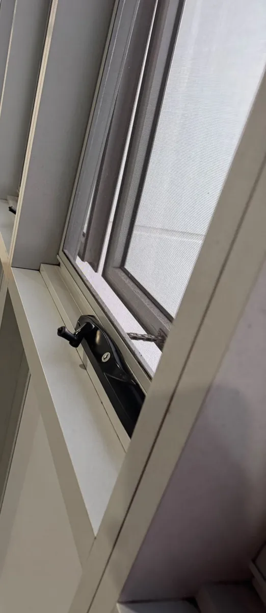 Corridor window sill and winder wiped down