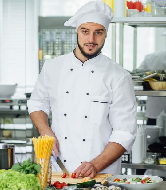Prepared catering dishes arranged for menu planning and dietary review