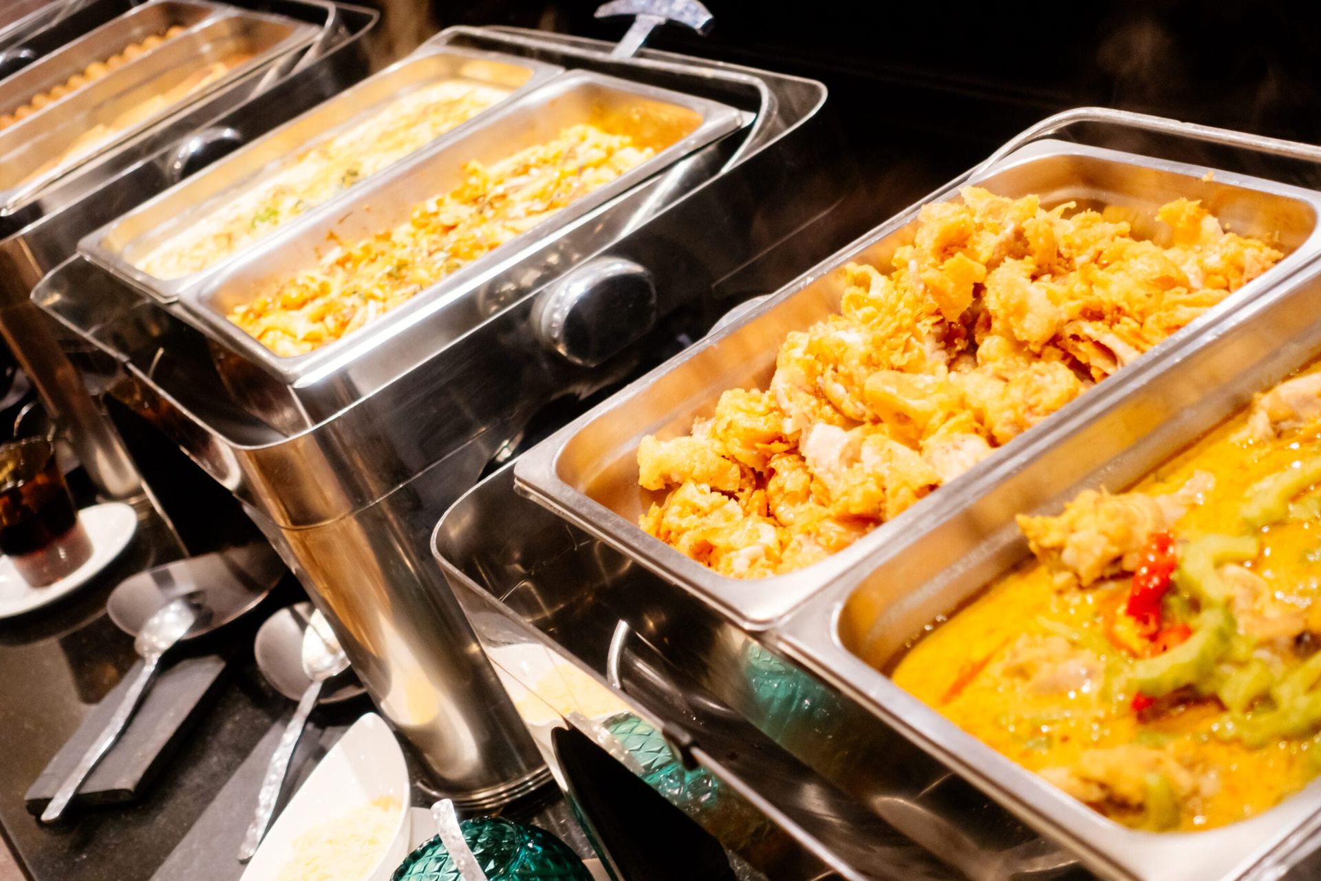 Event catering buffet set up for a corporate function in Perth
